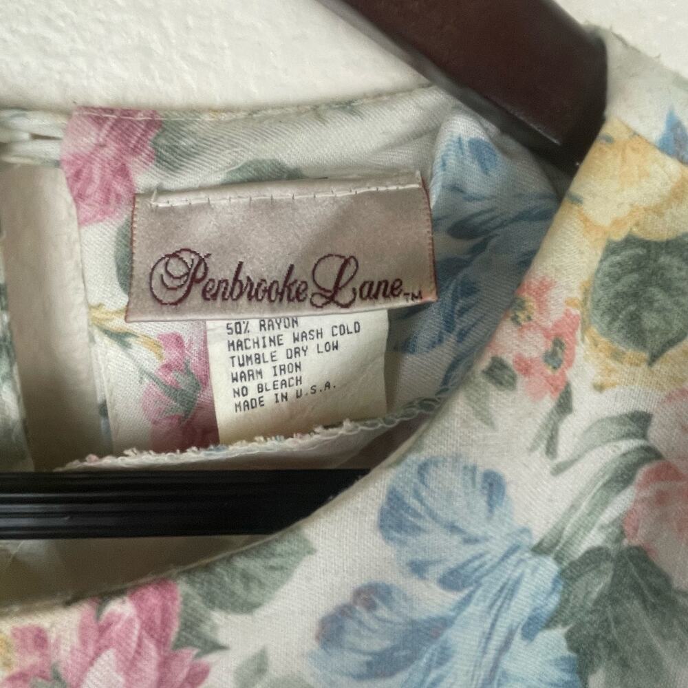 Vintage 80s Womens Dress Sz 8 Cottage Granny Hipster Grunge‎ Spring Floral Twee - Picture 7 of 10